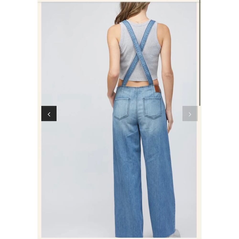 Hidden Los Angeles Wide Leg Denim Overalls Adjustable Straps Women’s size M